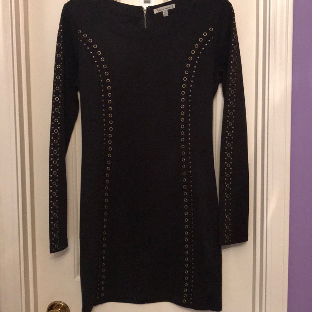 Black dress with metal details